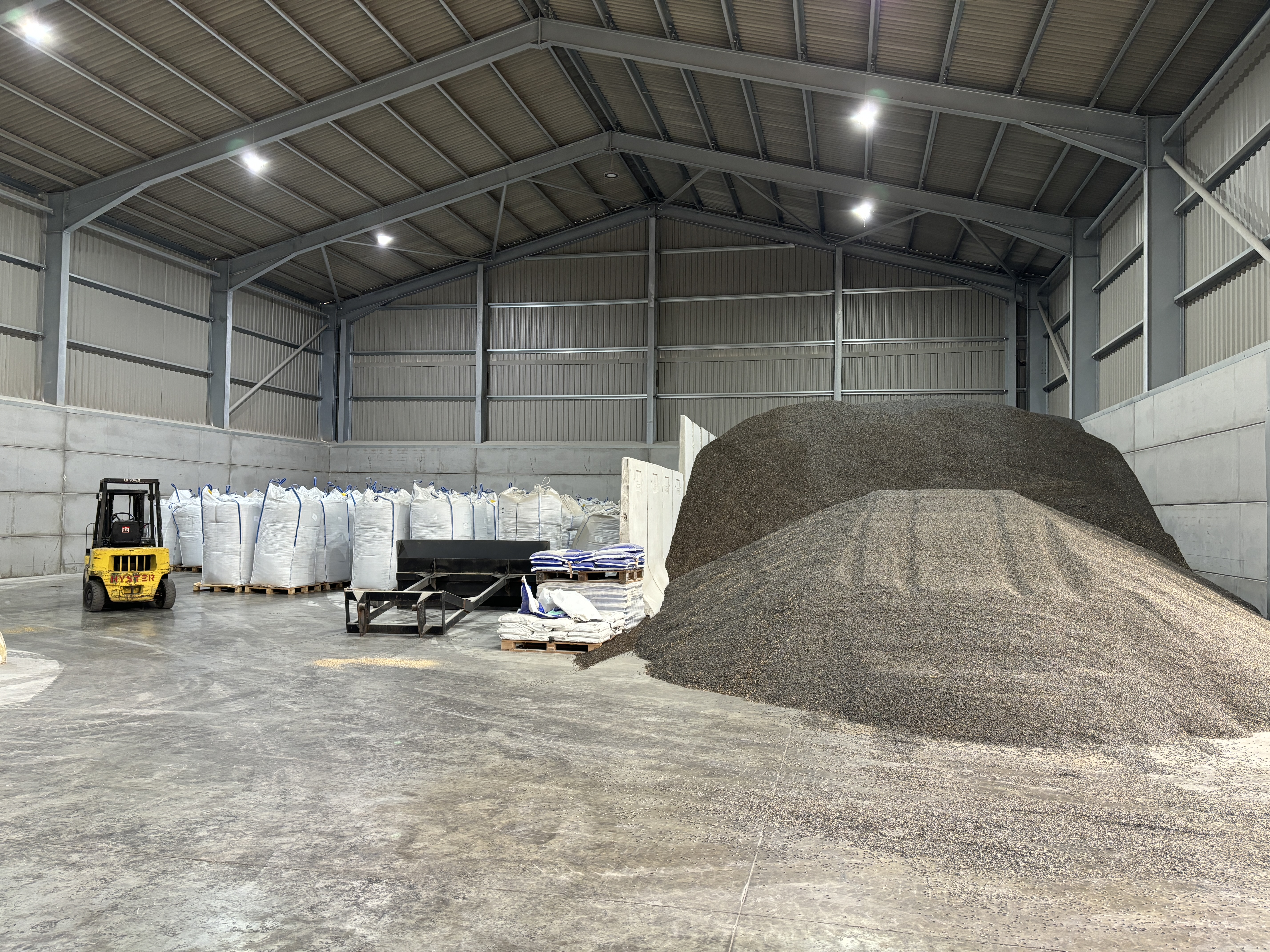 Feedstock storage at Taylors Farm